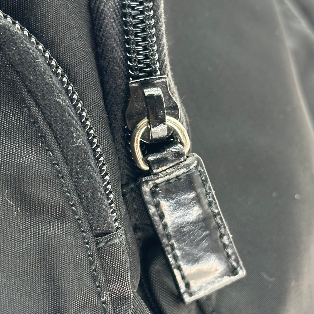 Prada Shoulder Bag Messenger Nylon Triangle Logo Black