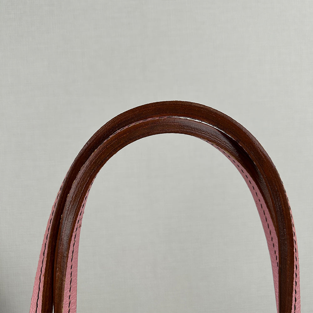 Miu Miu Denim Leather Tote Bag Gold Coin Hardware Pink 2Way Shoulder Handbag Casual Bag