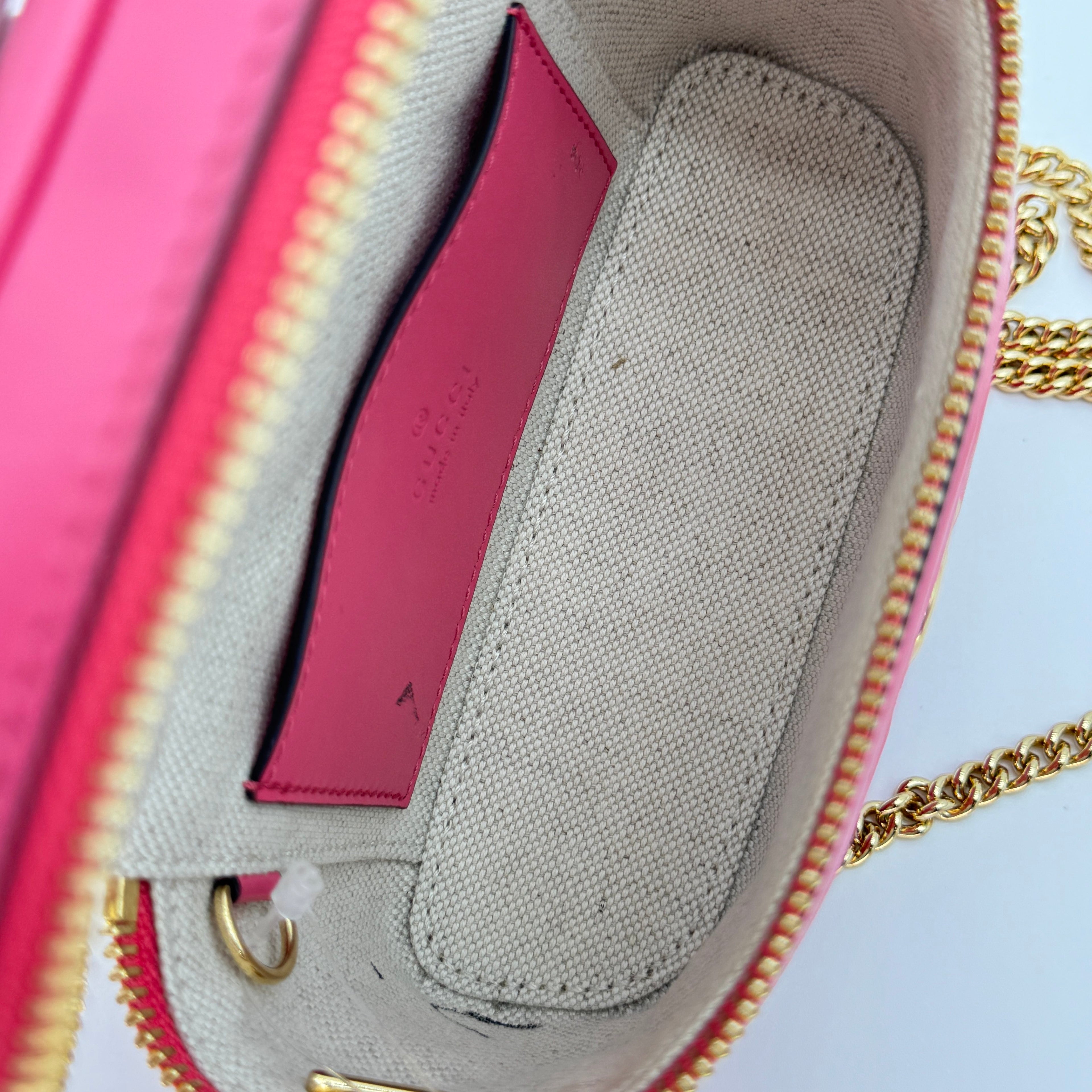 Gucci Pink GG Quilted Leather Matelassè Mini Top Handle Bag
