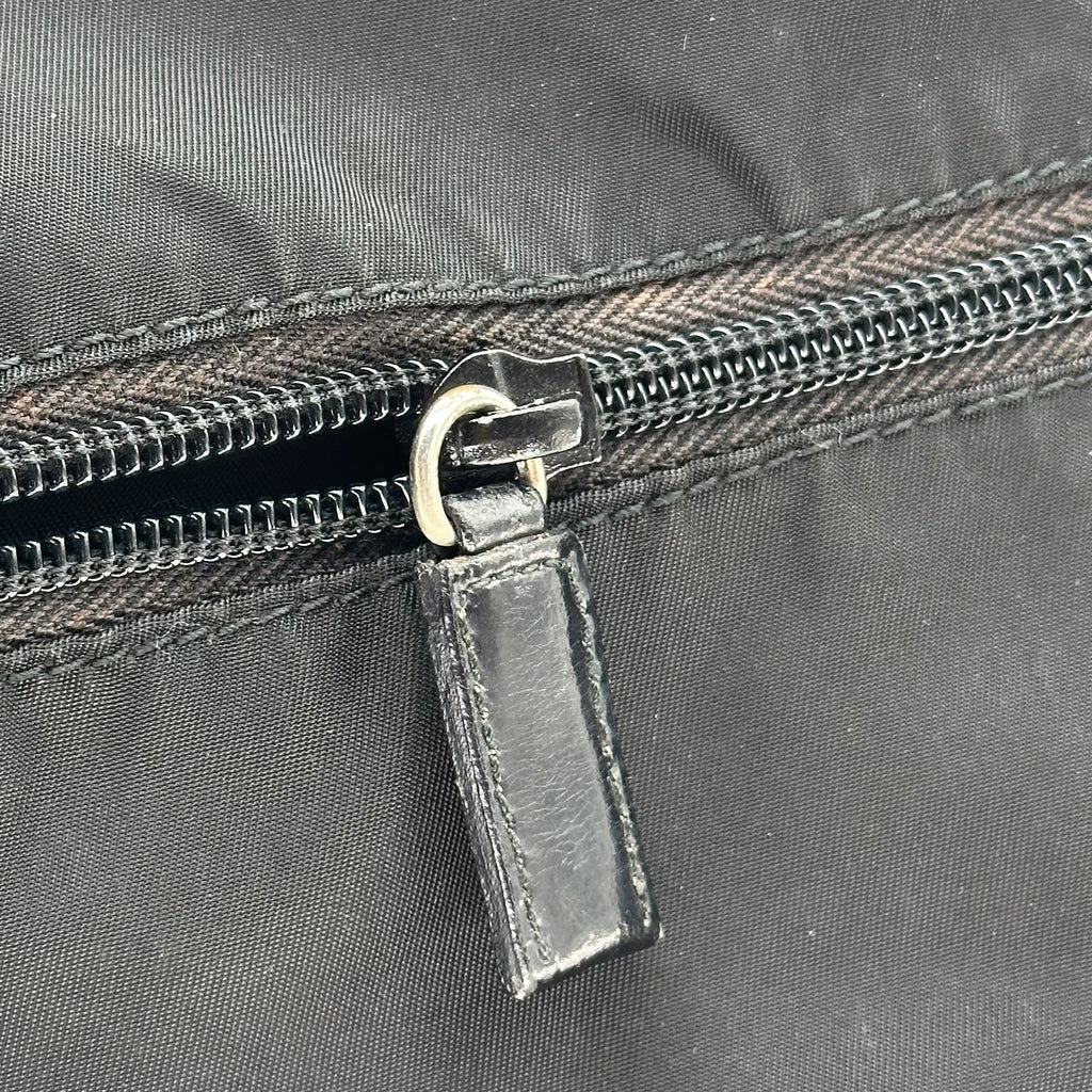 Prada Shoulder Bag Messenger Nylon Triangle Logo Black