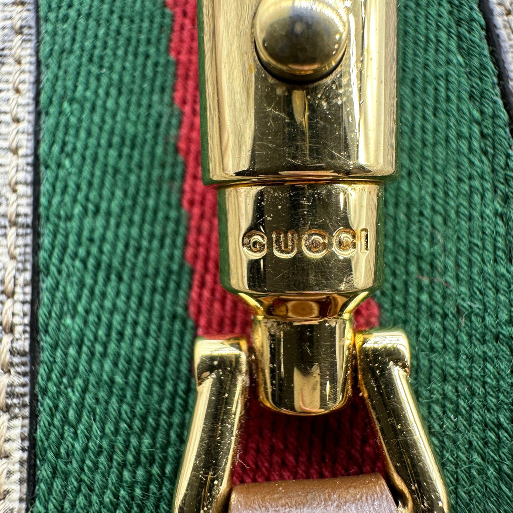 Gucci Jackie 1961 GG Supreme Shoulder Bag Beige and Brown