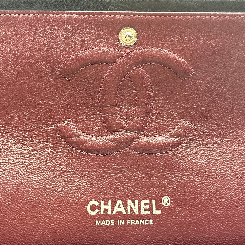 Chanel Quilted Lambskin Classic Double Flap Black Shoulder Bag