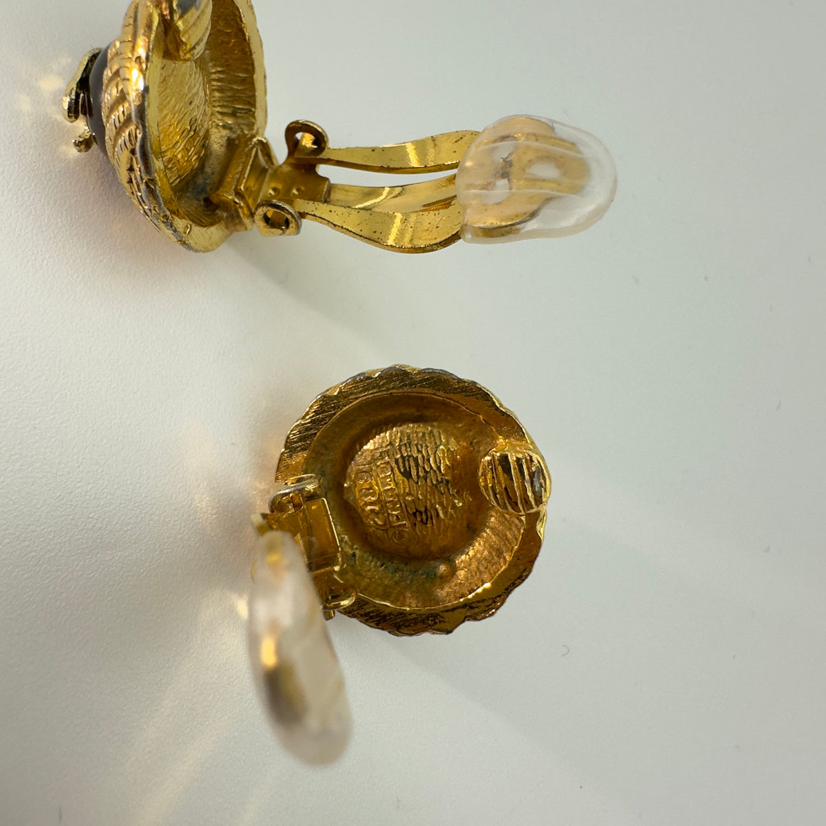 Chanel Gold Coco Mark Round Clip-On Earrings