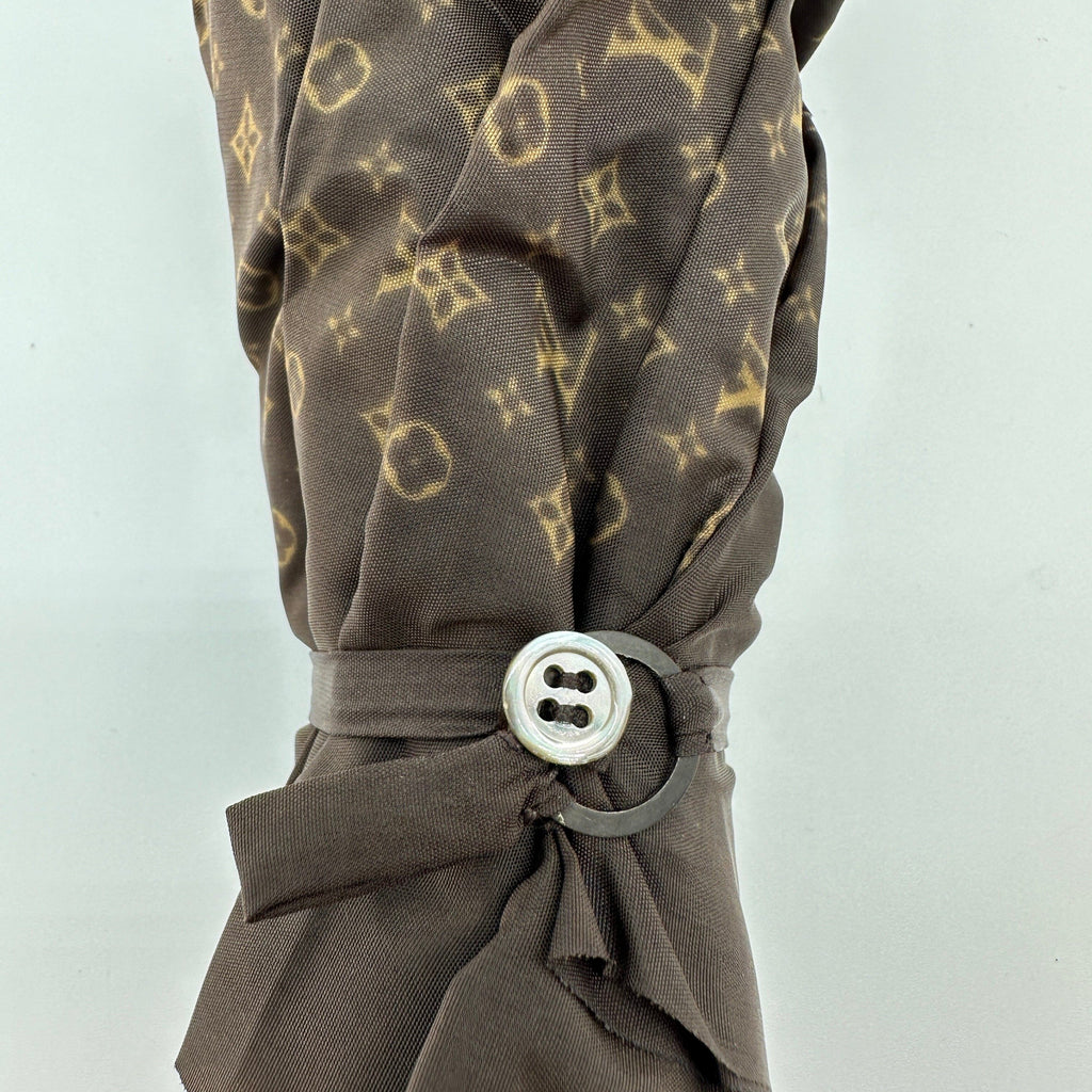 Louis Vuitton M70123 Para Plus ONDAY Folding umbrella Polyester Brown Scratched Wears Losing luster Marked Discoloration Frayed