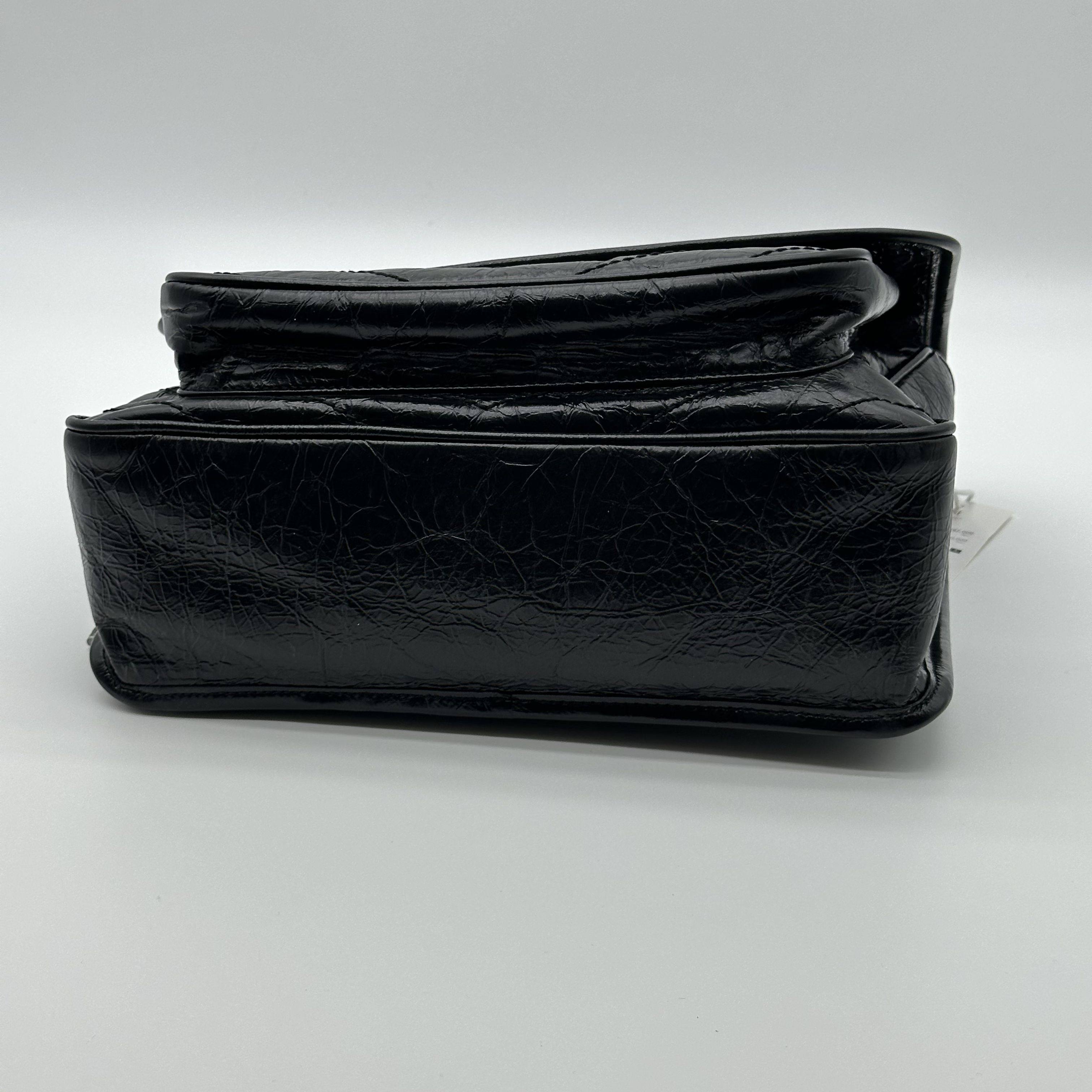Saint Laurent Paris Niki Leather Chain Shoulder Bag Black