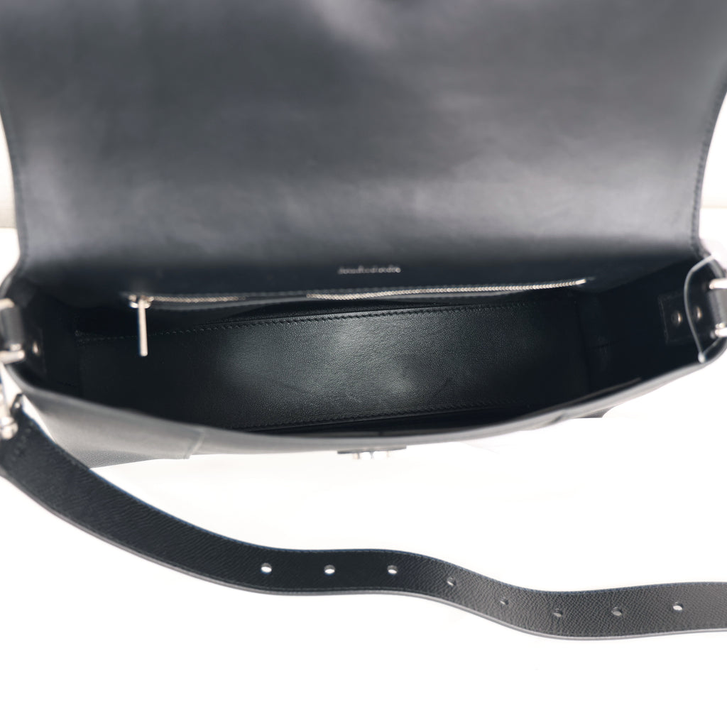 Balenciaga Downtown Bag Black Silver Hardware Shoulder Crossbody Bag