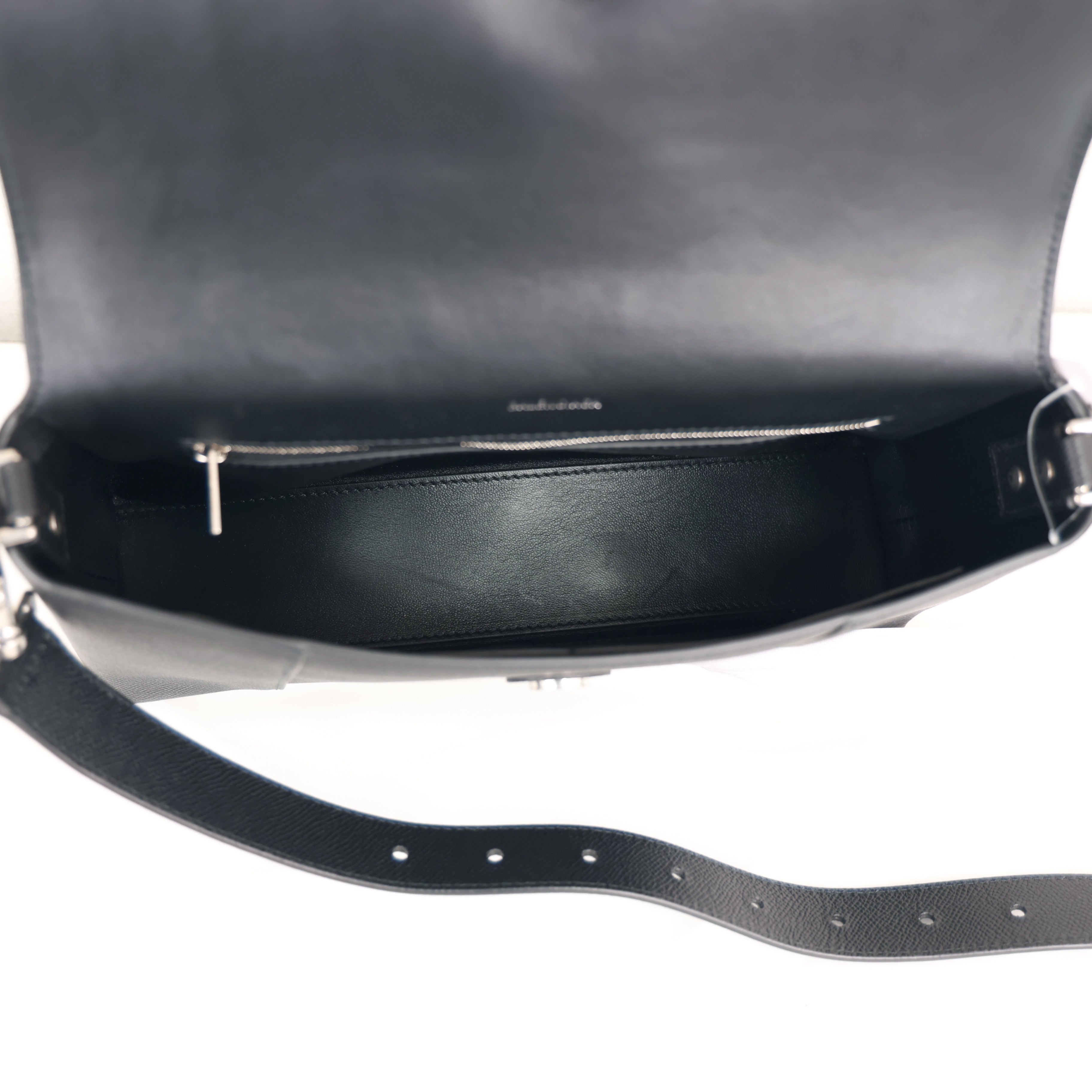 Balenciaga Downtown Bag Black Silver Hardware Shoulder Crossbody Bag