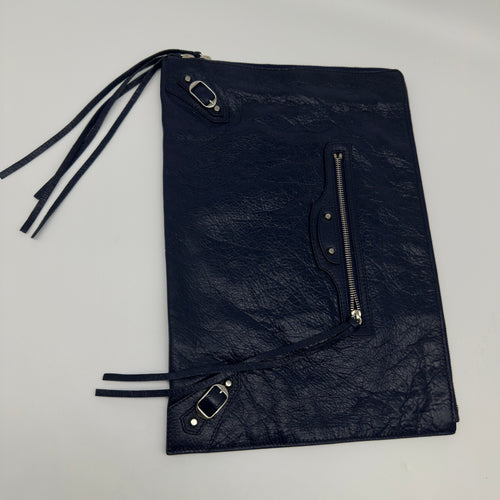 BALENCIAGA Balenciaga Classic Moto Zip-Around Flat Clutch Bag