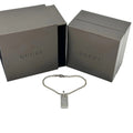 Gucci Silver Plate Ball Chain Bracelet Logo Bracelet