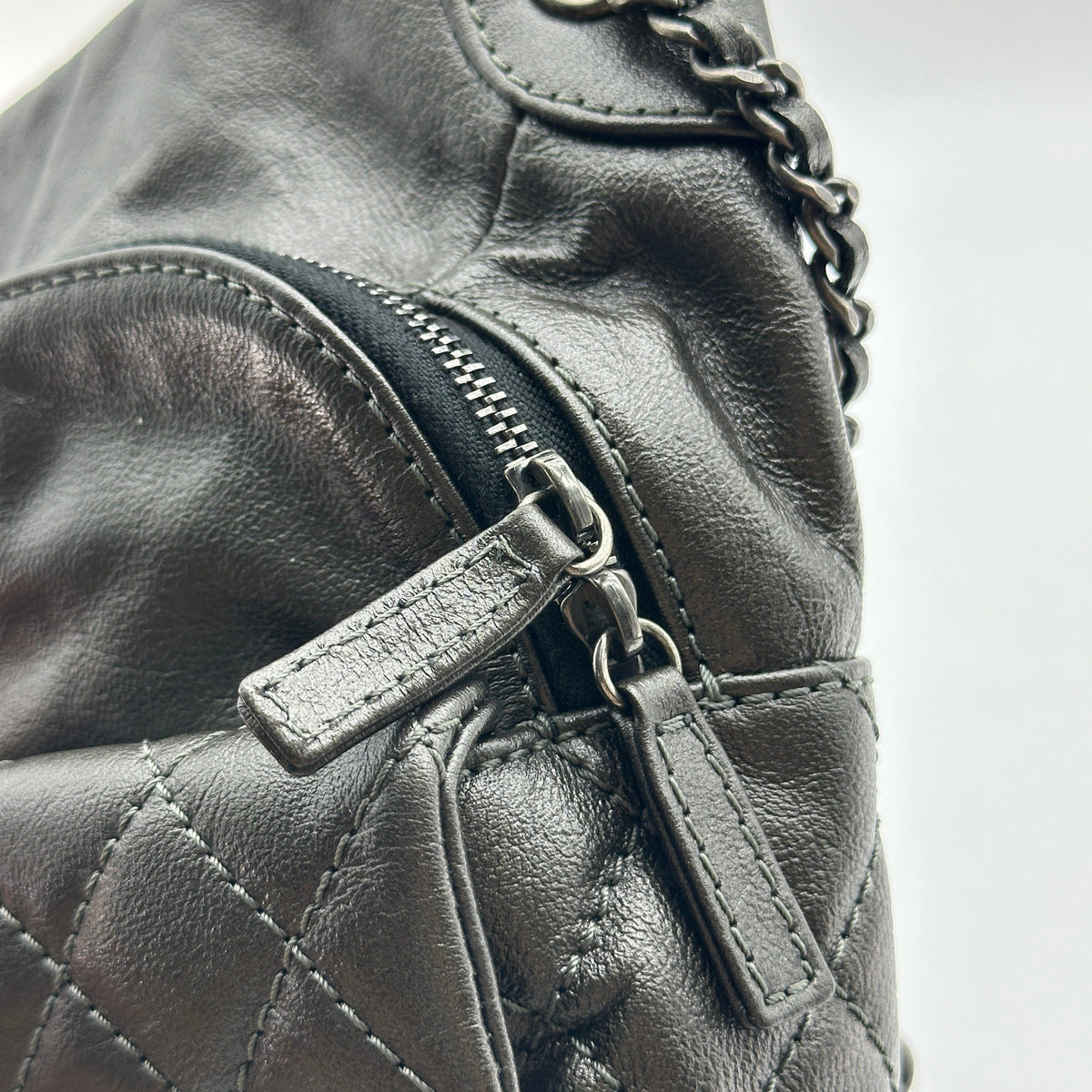 Chanel Quilted Leather Black Chain Shoulder Bag