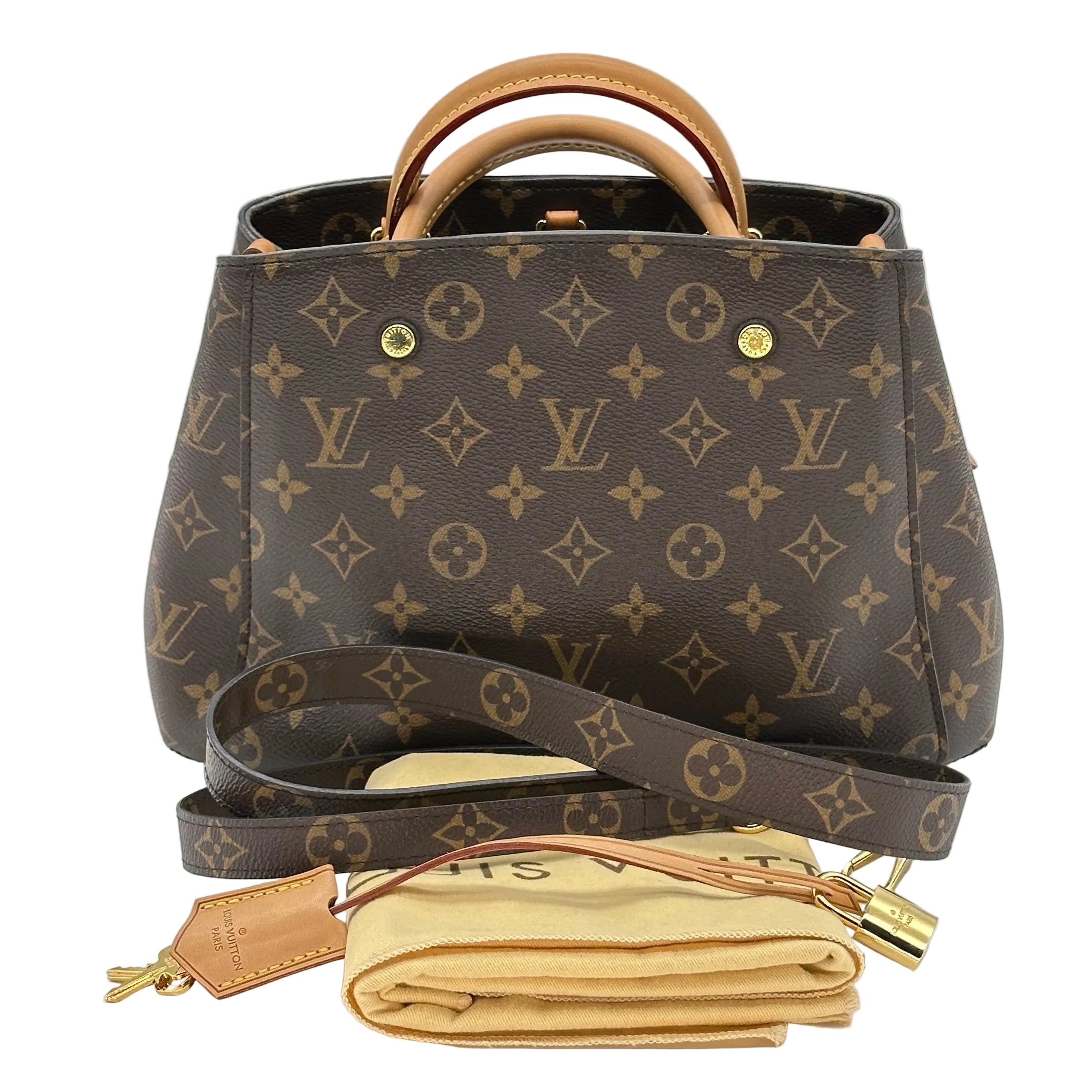 LOUIS VUITTON Montaigne BB M41055 Monogram 2WAY Handbag Shoulder Bag