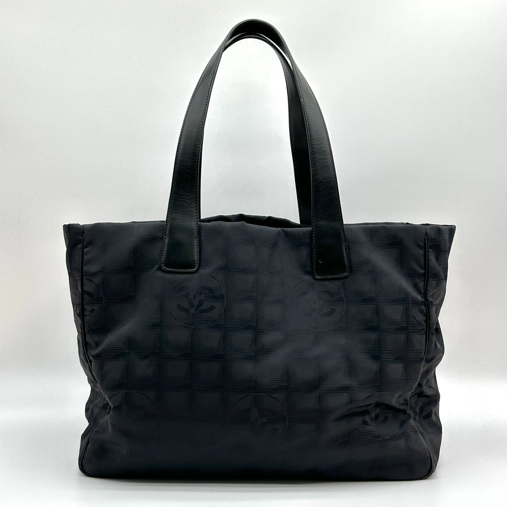 Chanel Nylon New Travel Line MM Black Tote Bag