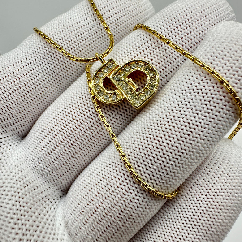 Christian Dior CD Logo Necklace