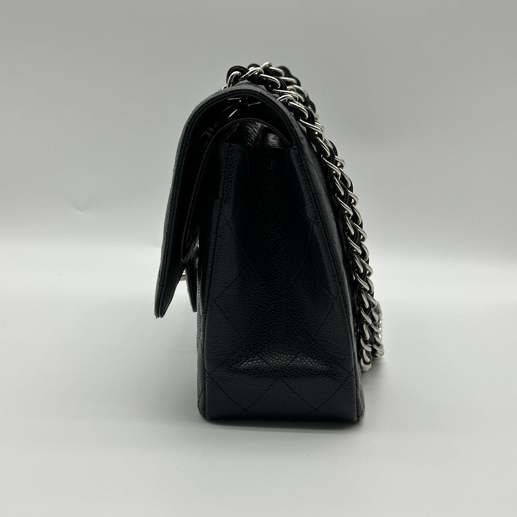 Chanel Matelasse 30 Caviar Leather Chain Shoulder Bag Black