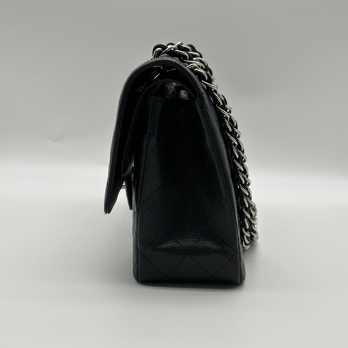 Chanel Matelasse 30 Caviar Leather Chain Shoulder Bag Black