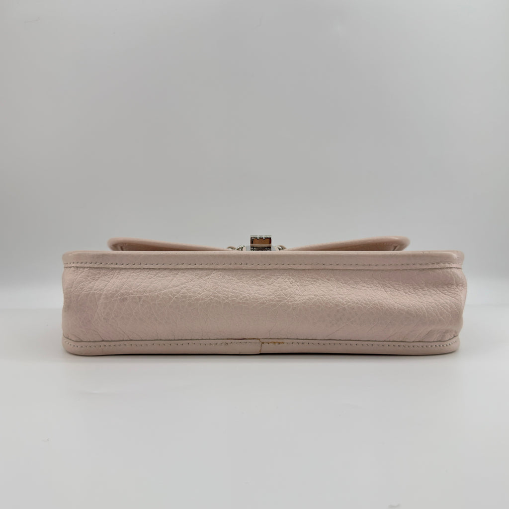 Chanel Vintage Mademoiselle Lock Flap Bag 2.55 Leather Shoulder Bag Pink Silver Metal Fittings 8XXXXXX
