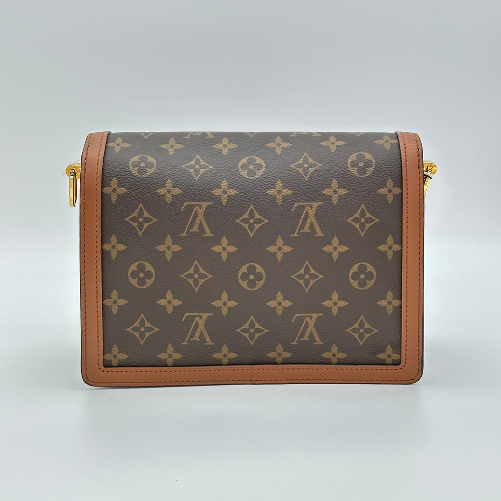 LOUIS VUITTON GHW Dauphine MM 2 Way Shoulder Bag M44391 Monogram Reverse