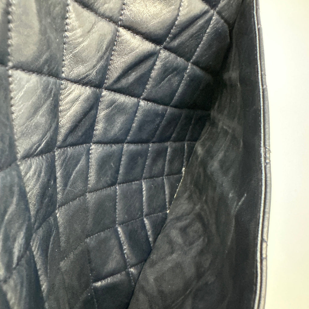 Chanel Matelasse Quilted Leather Black Chain Shoulder Bag
