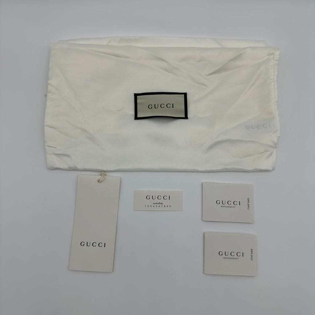 Gucci Metallic Diamond Calfskin Black Gold Belt Bag