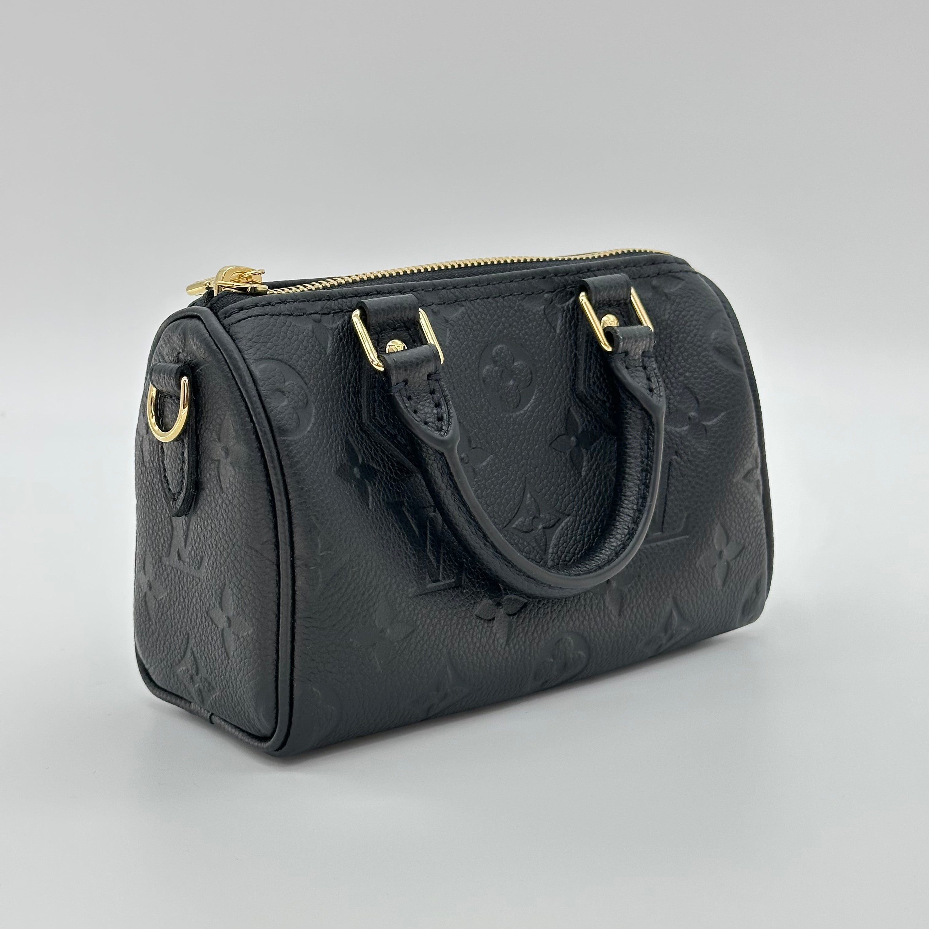 LOUIS VUITTON nano speedy sac à main monogramme 2way Sac à bandoulière RFID
