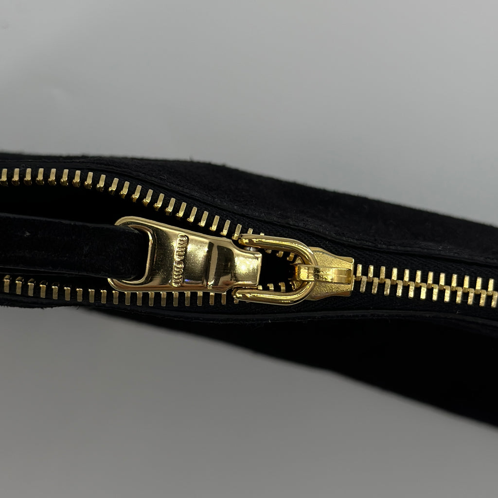 MiuMiu Vintage Tote Mouton Tote Bag Shearling Shoulder Bag Black Includes a Pouch