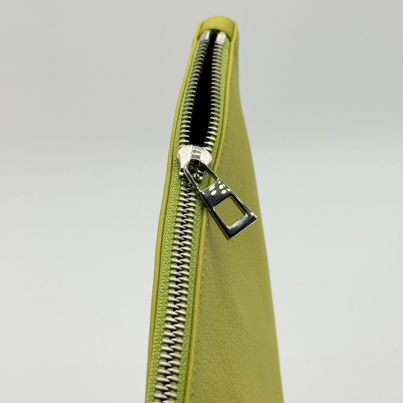 loewe mini pouch lime green leather
