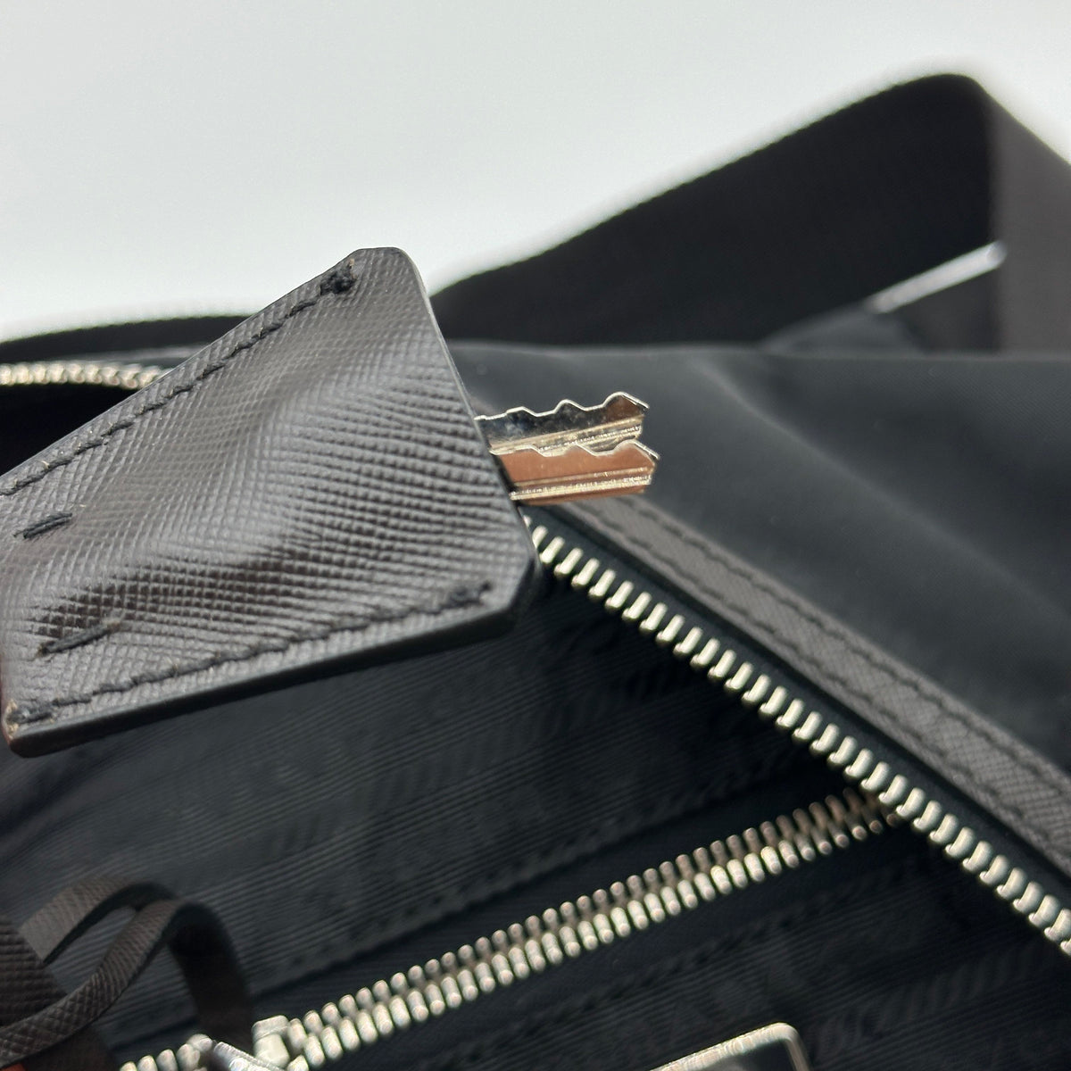 Prada Nylon Boston Black Travel Bag