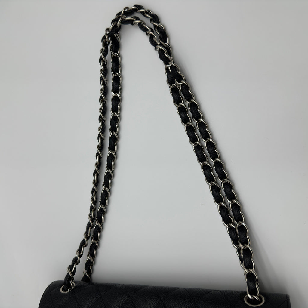 Chanel Matelasse 30 Caviar Leather Chain Shoulder Bag Black