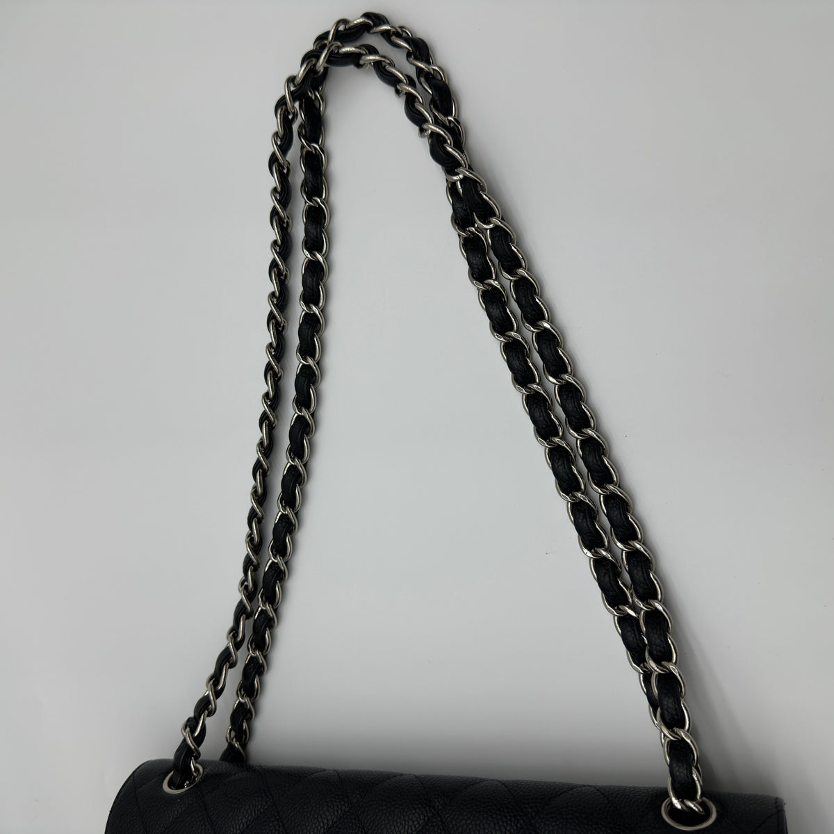 Chanel Matelasse 30 Caviar Leather Chain Shoulder Bag Black