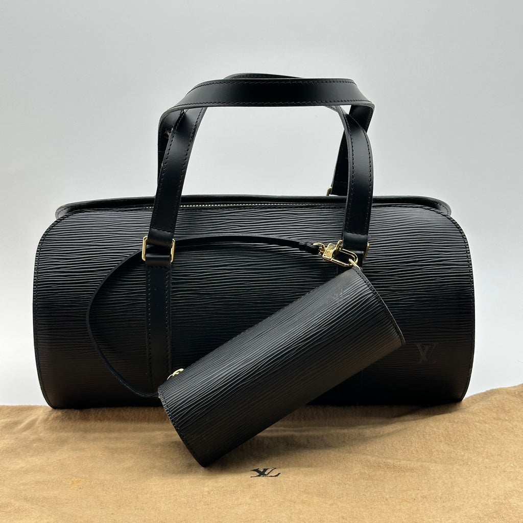 Louis Vuitton Epi Soufflot Black Handbag M52862