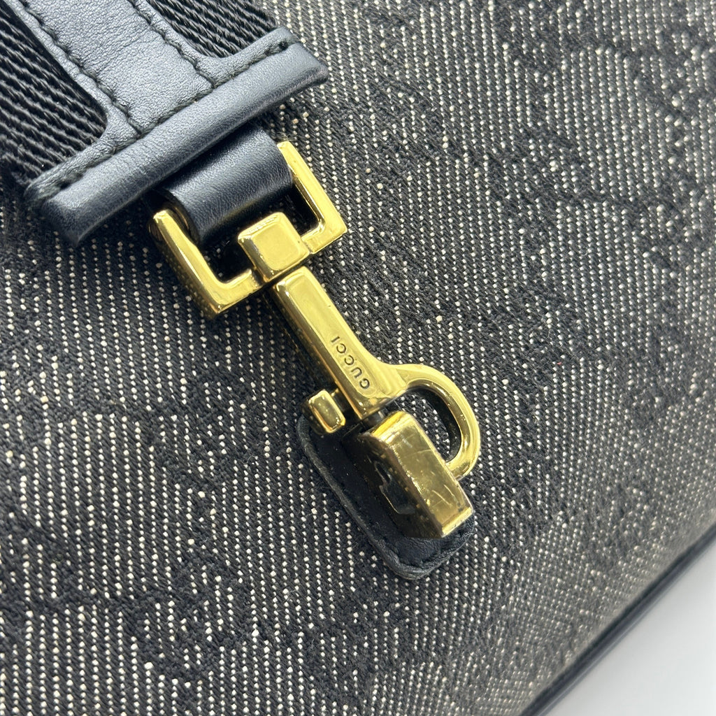gucci jackie bag black gg canvas