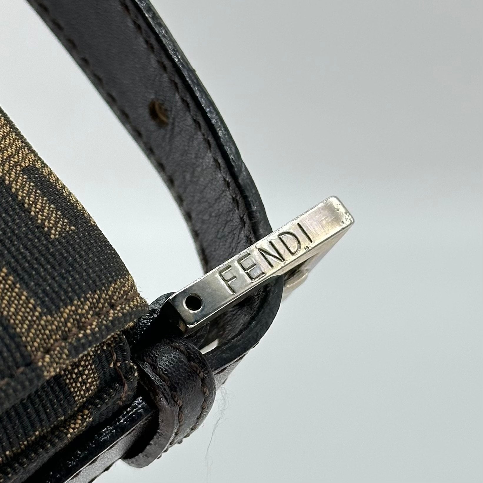 FENDI Zucca FF Logo Mamma Baguette Shoulder Bag Vintage