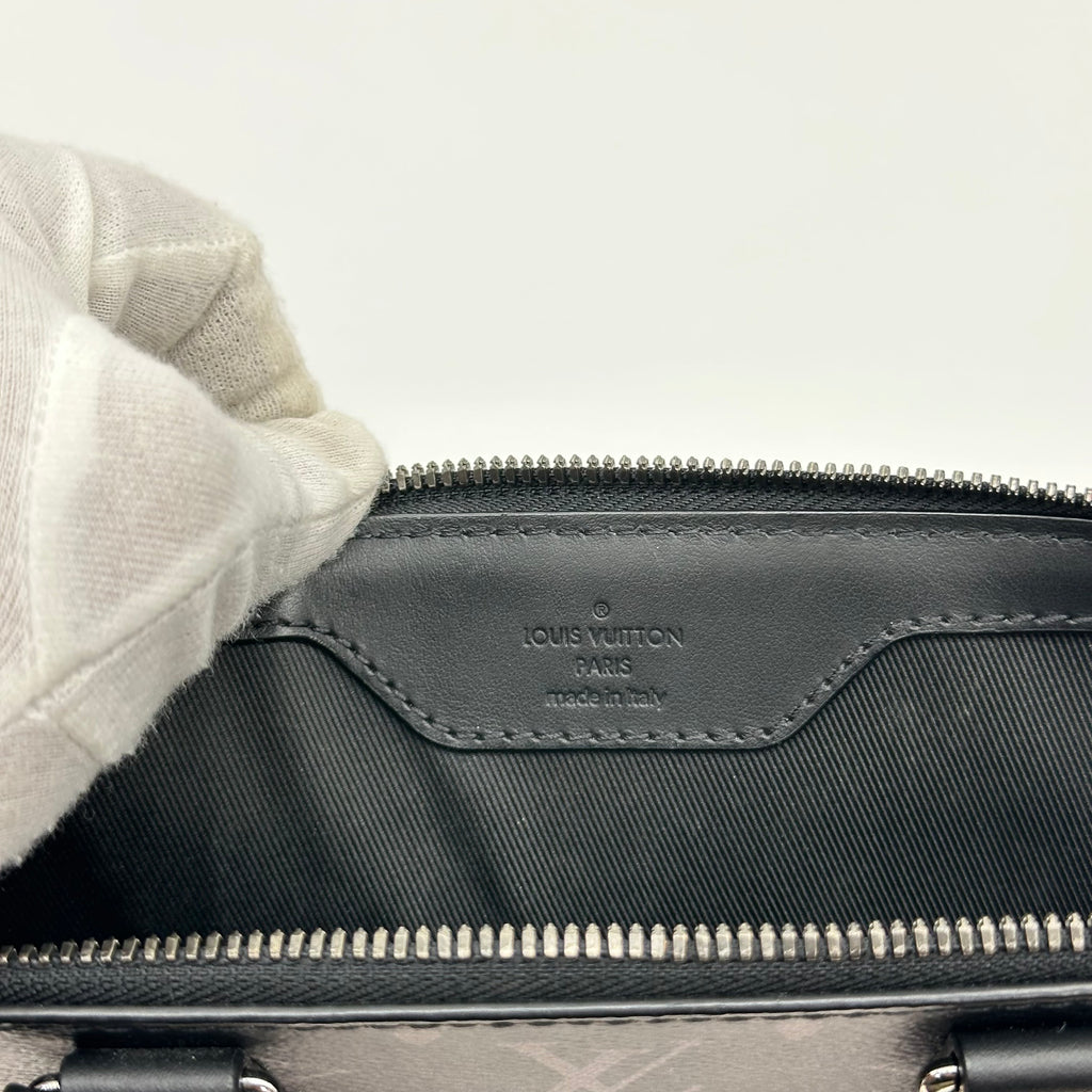 Louis Vuitton Sac Plat Cross Monogram Eclipse Coated Canvas Handbag M46456