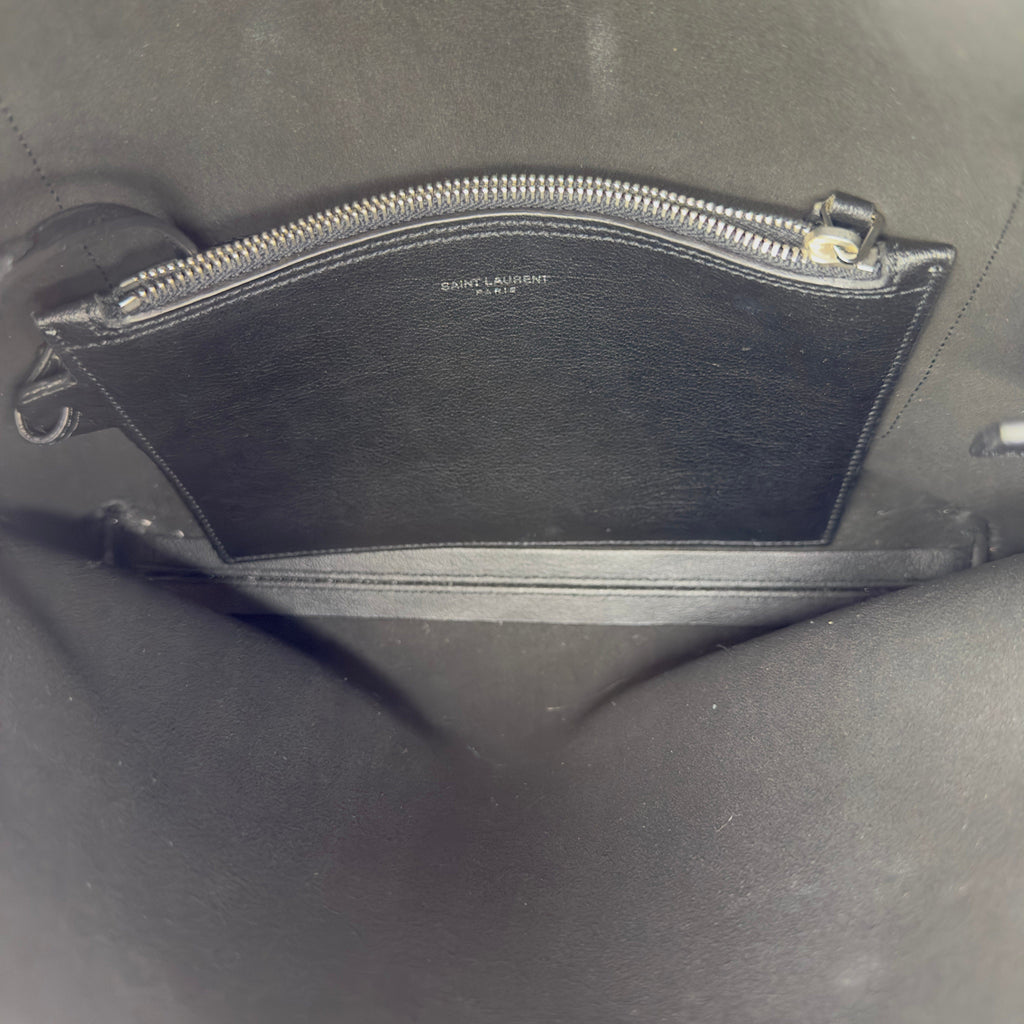 Saint Laurent Grained Leather Bold 27cm Black Crossbody Bag