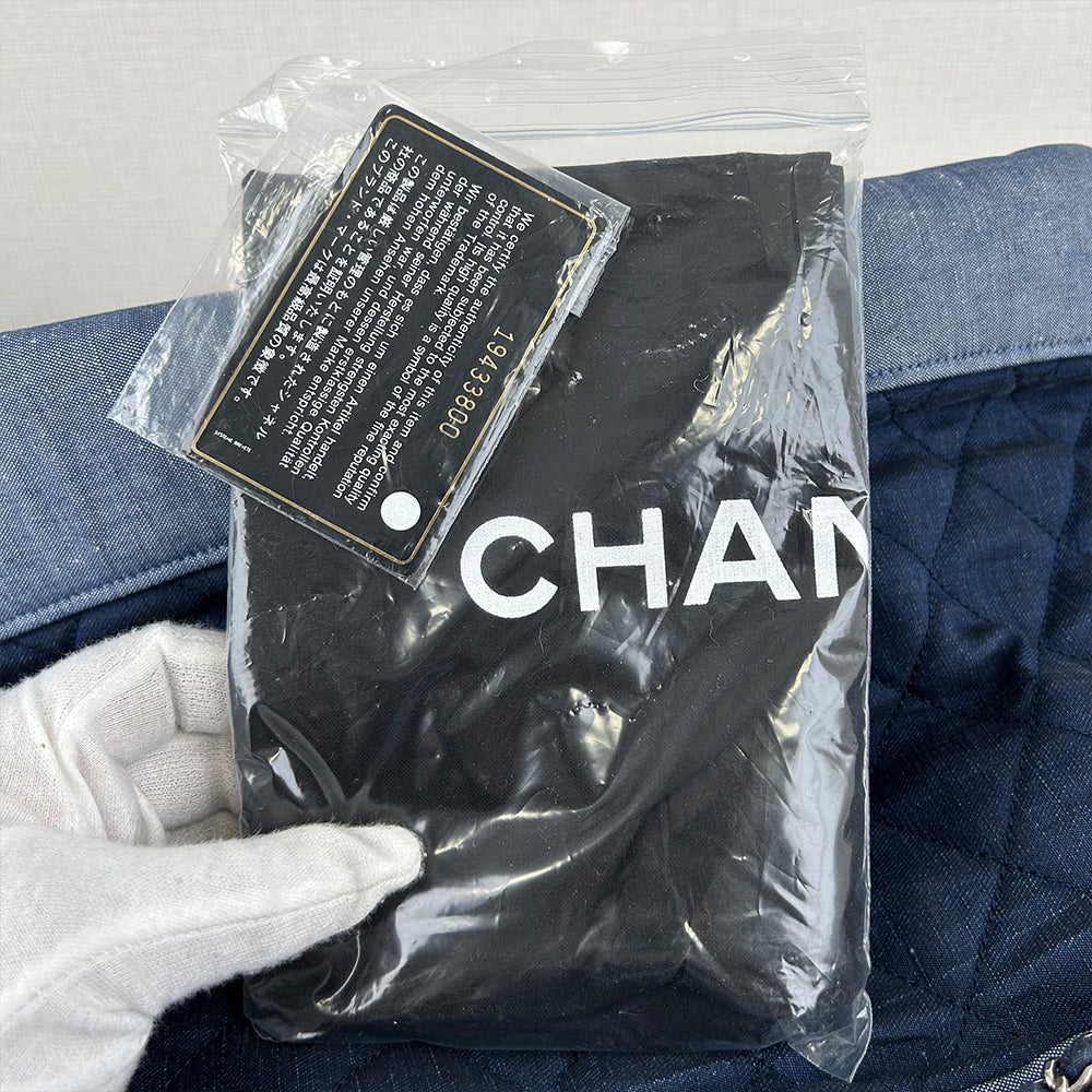 Chanel Blue Quilted Denim Medallion Backpack 2-Way 19 Series