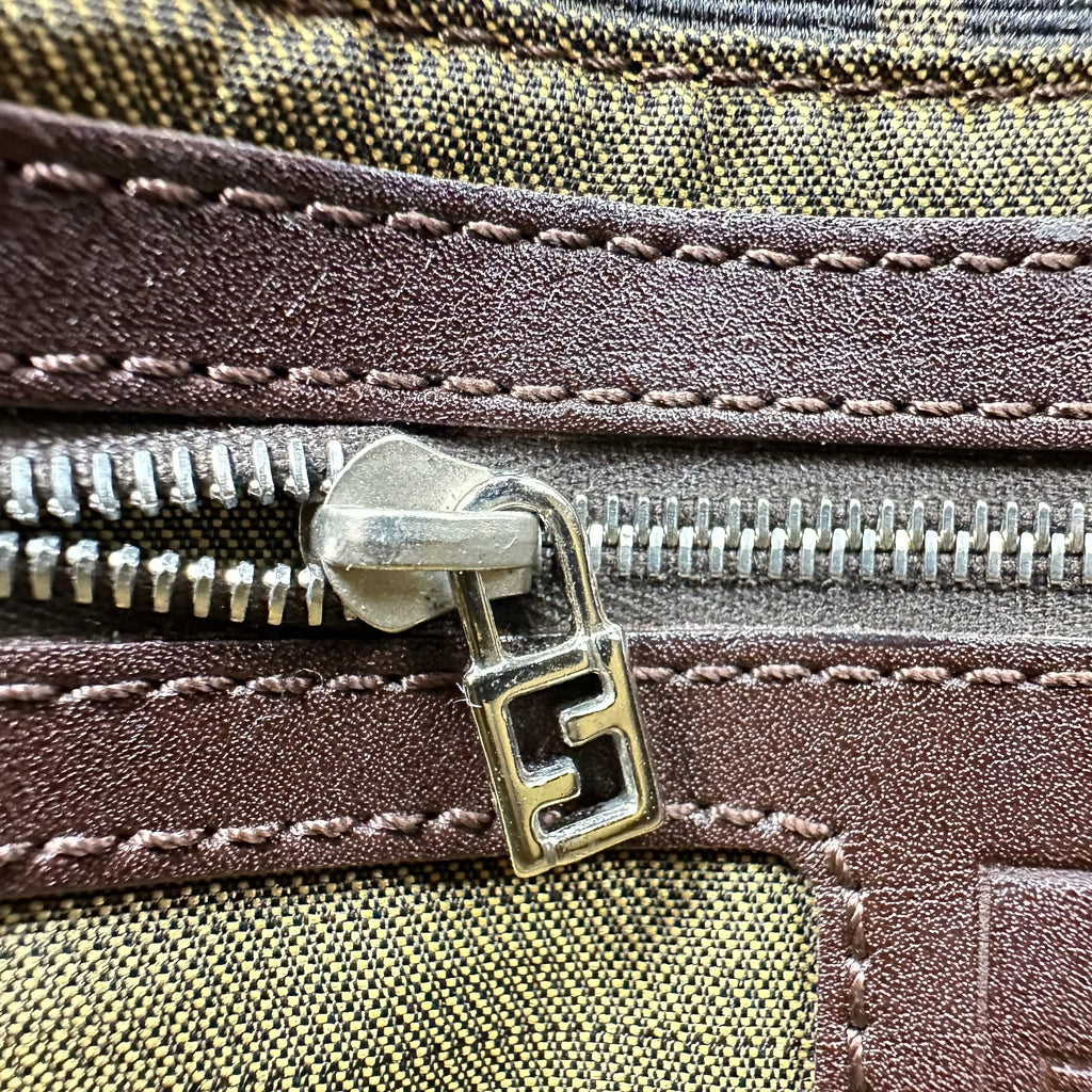 FENDI Zucca FF Logo Mamma Baguette Shoulder Bag Vintage