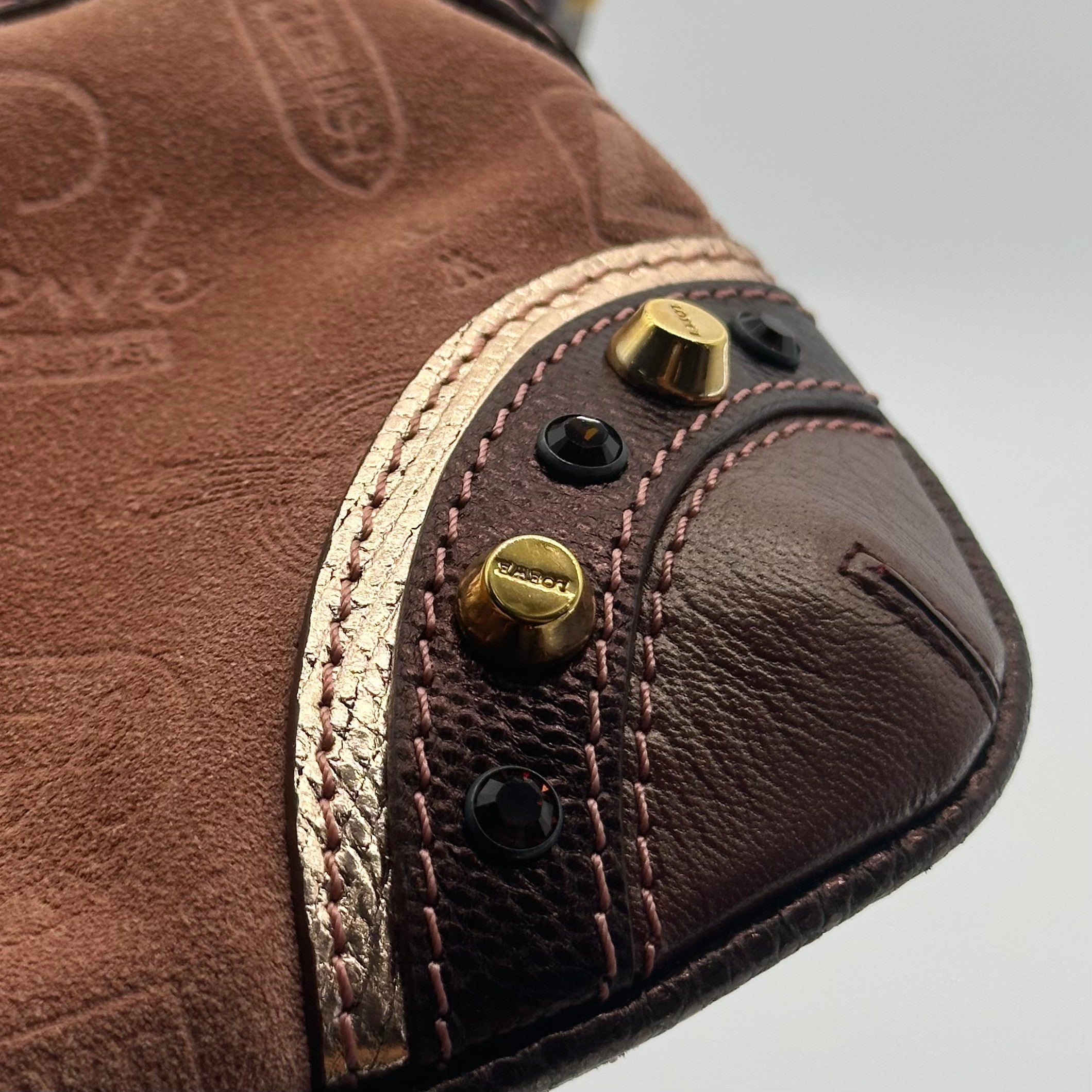 LOEWE 160th Anniversary Limited Edition Umhängetasche aus Wildleder mit Jubiläums-Logo