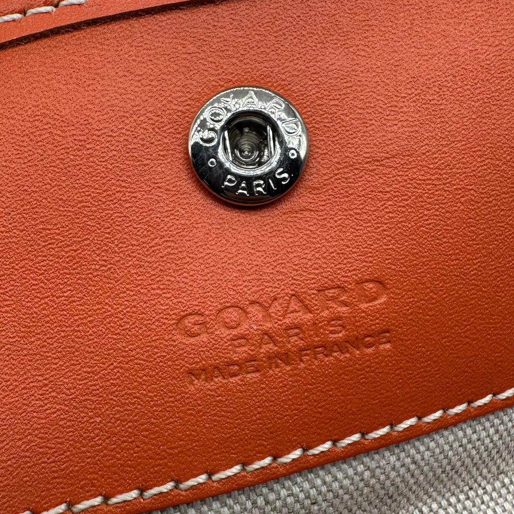 Goyard Saint Louis GM PVC & Leather Tote Bag Orange