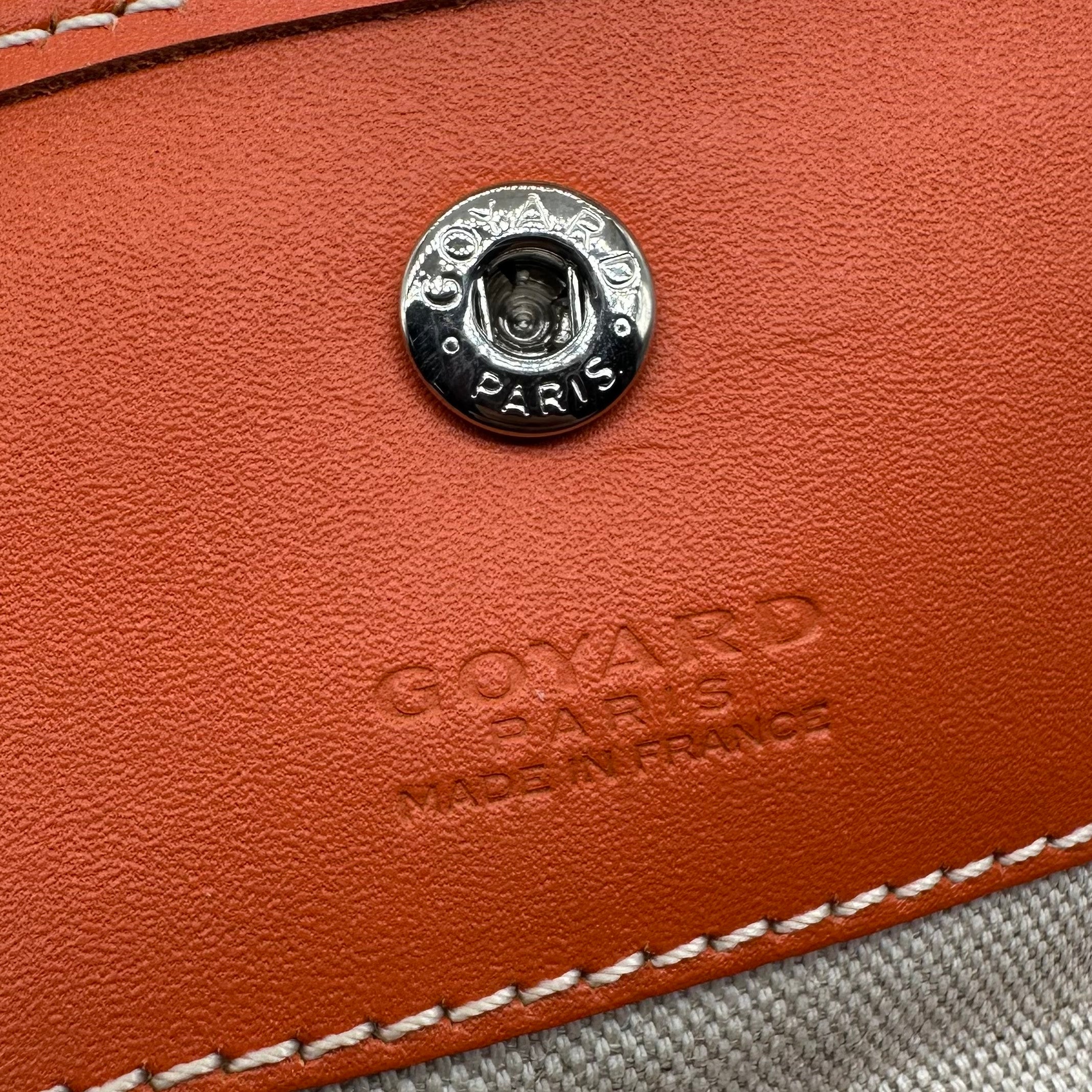 Goyard Saint Louis GM PVC & Leather Tote Bag Orange