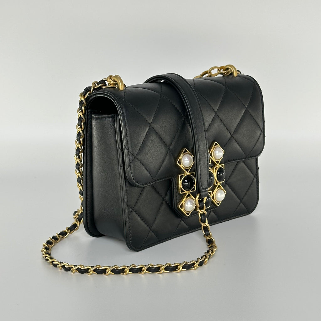 Chanel Onyx Pearl Bag Shoulder Bag Corssbody Limited Edition 30 Series