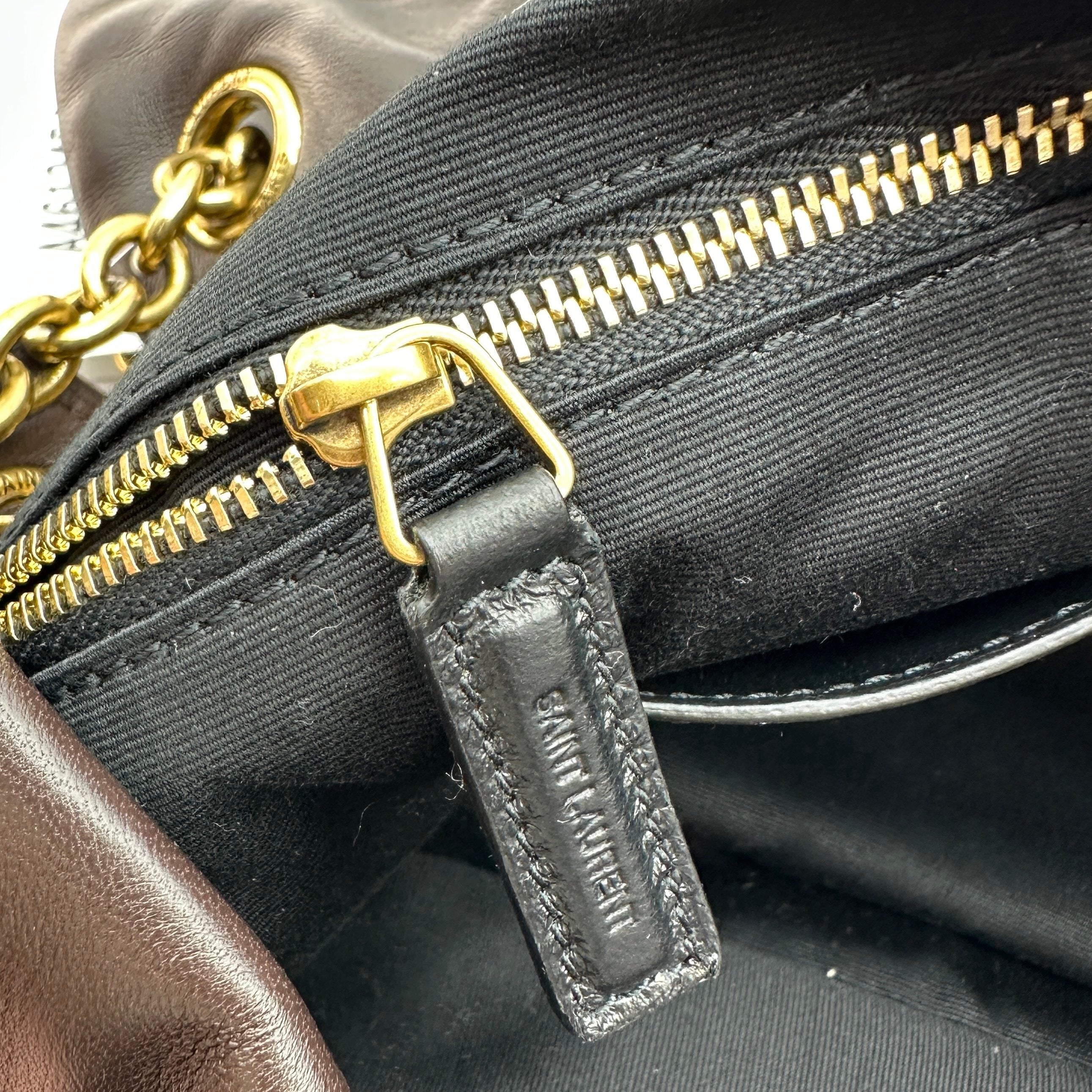 yves saint laurent  paris Jamie leather chain shoulder bag brown 805859