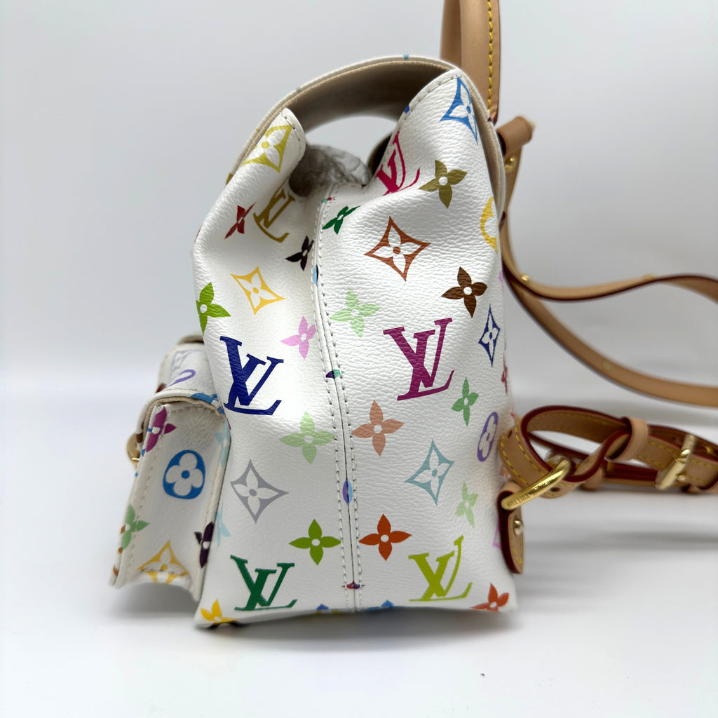 Louis Vuitton x Murakami Monogram Multicolor White Venice Backpack