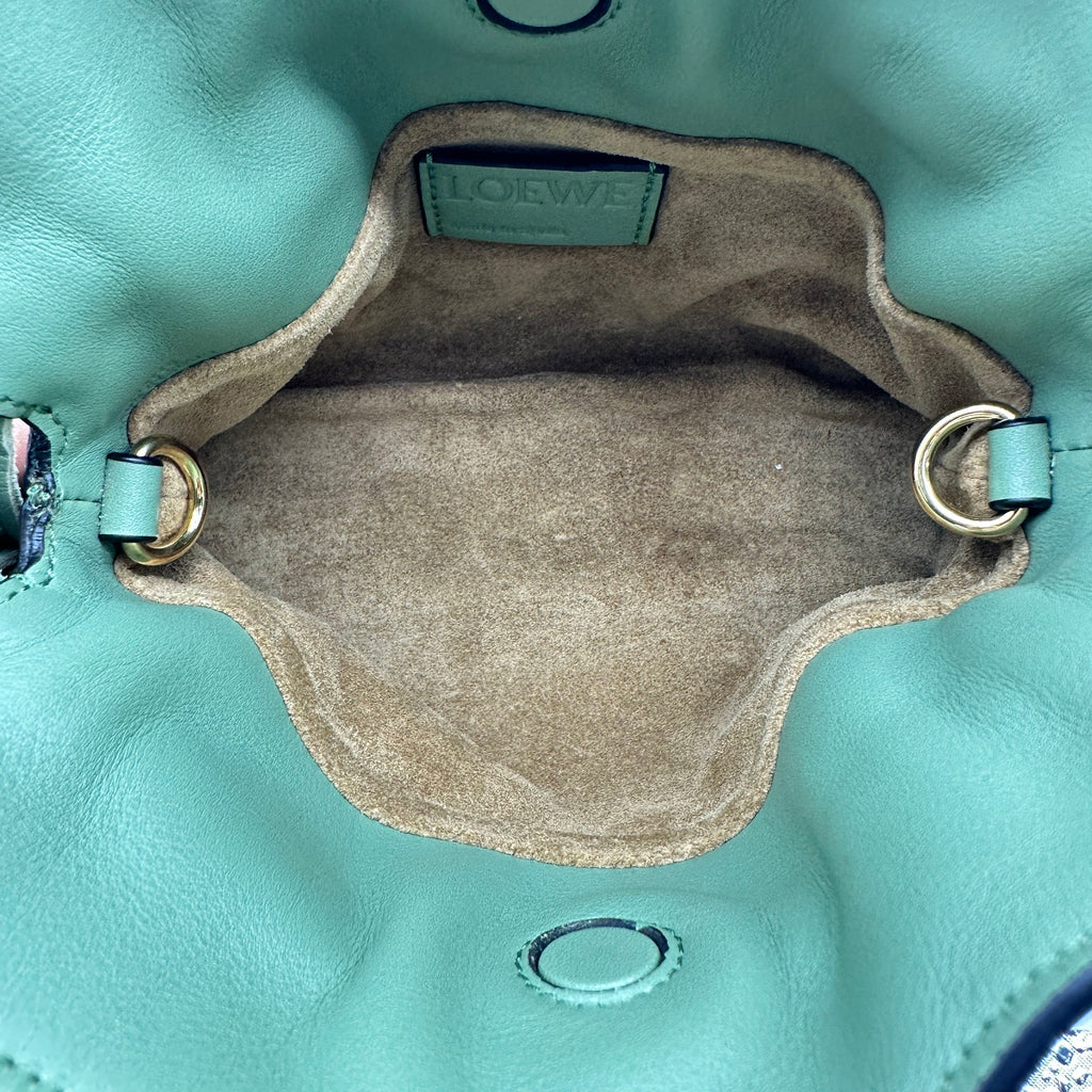 loewe flamenco mini calfskin green
