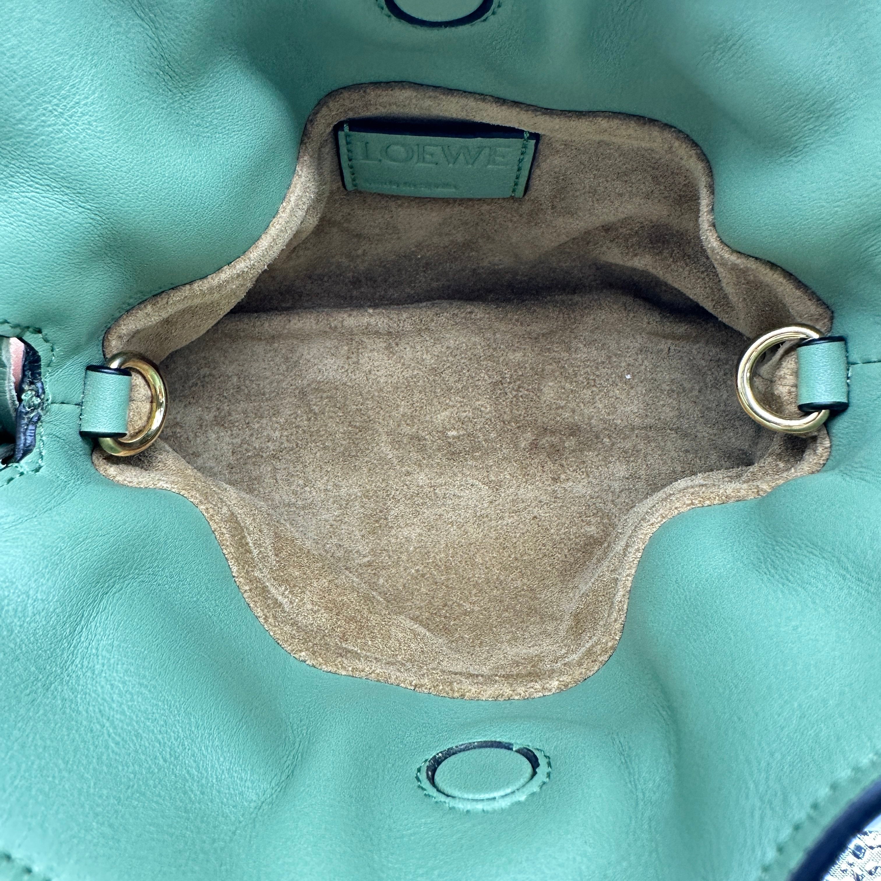 loewe flamenco mini calfskin green