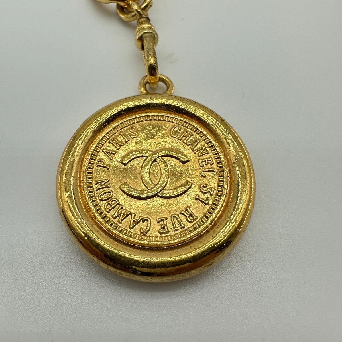 Chanel Gold Chain Coco Mark Coin Charm Belt