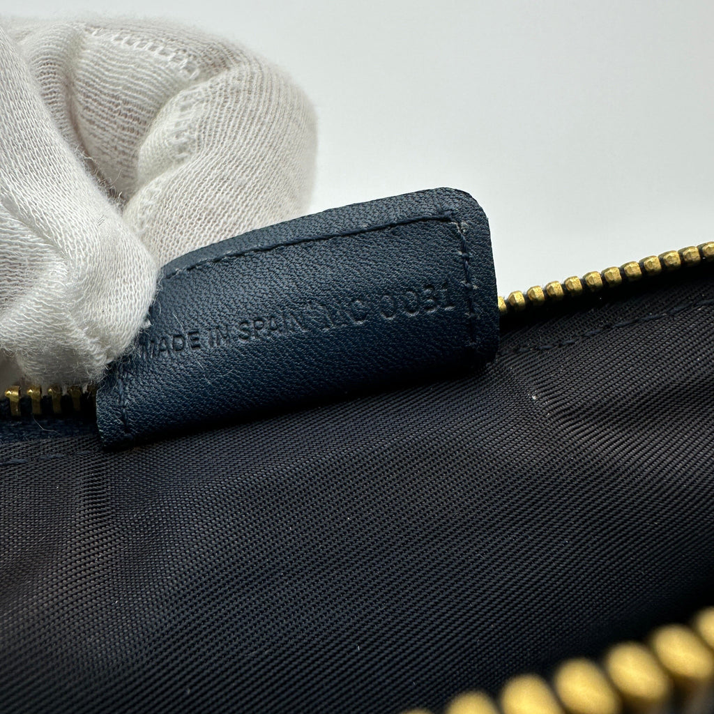 Dior Trotter Canvas Saddle Pouch Navy Shoulder Bag