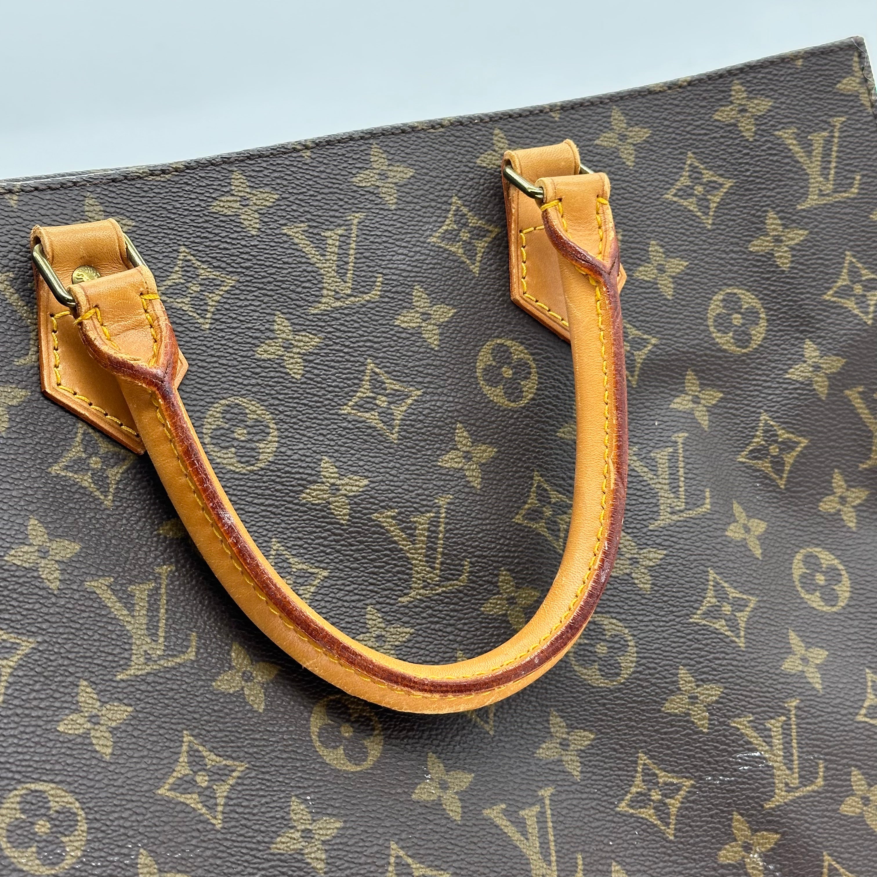 LOUIS VUITTON Monogram Sac Plat Tote HandBag M51140
