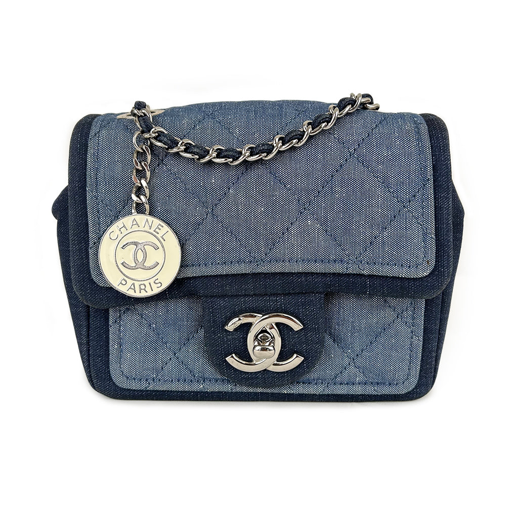 Chanel Mini Matlassse Denim Shoulder Bag
