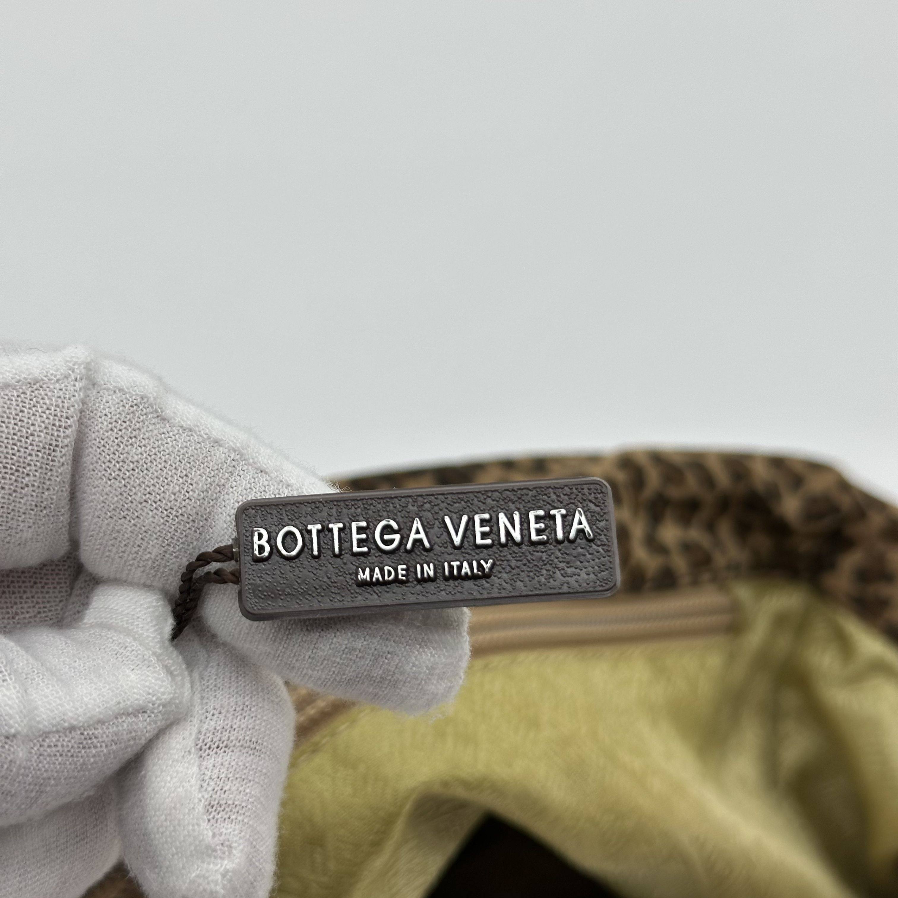 bottega Veneta  nylon leopard print hobo shoulder bag