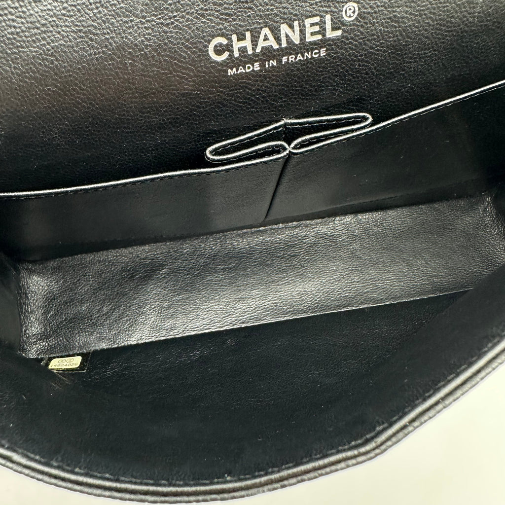 Chanel Black Caviar Medium Classic Double Flap Bag SV